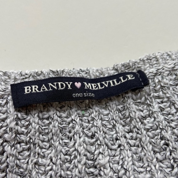 Gray Melange V-Neck Sweater - Picture 3 of 3